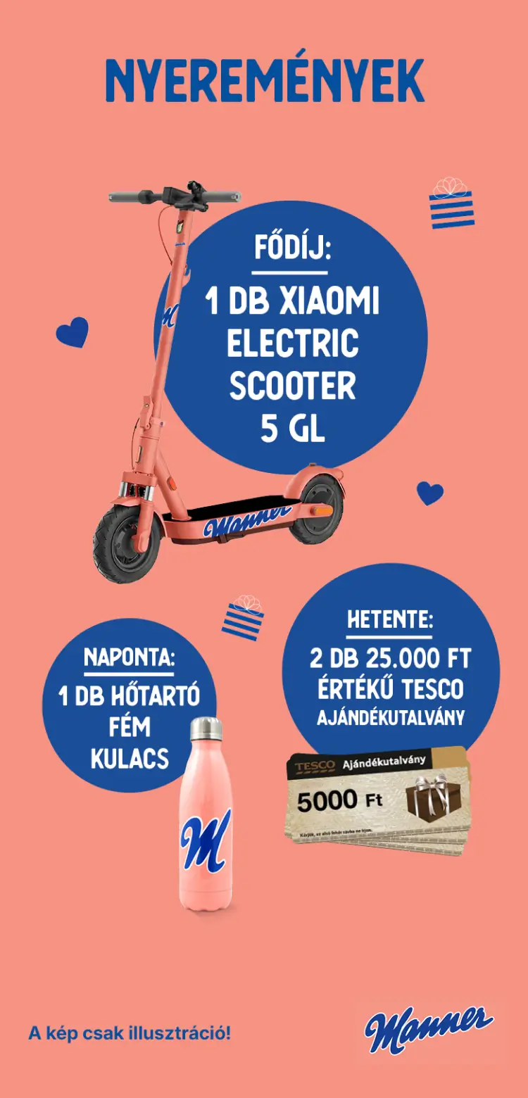 A promócióban megnyerhető nyeremények plakátképe.